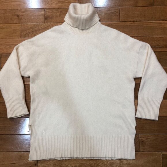 Polo Ralph Lauren Italian Merino Wool 3/4 Sleeve Turtleneck Sweater Size M - Picture 5 of 8